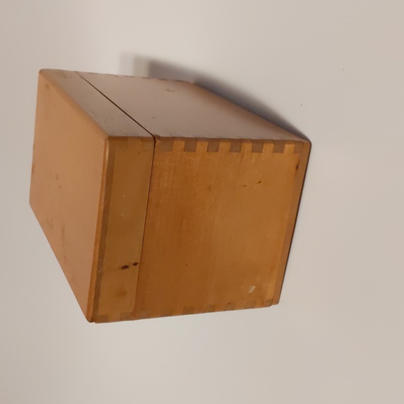 The Redbird Line Canister Recipe Box VTG Japanese Wood Box - Picture 4 of 9